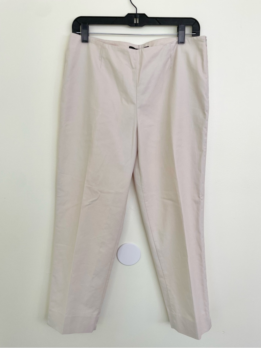 Lafayette 148 New York Beige Cream Straight Leg Trouser Sz 8 *flawed*